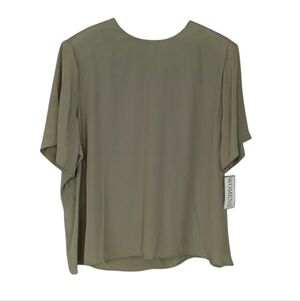 Vintage 80s Lauren Lee Womens Plus Size Green Blouse Top size 22W Classic